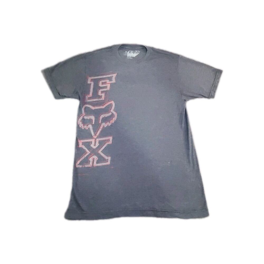 Fox Racing T-Shirt Men’s Sz M Charcoal Gray Red Graphic Motocross Za1-67